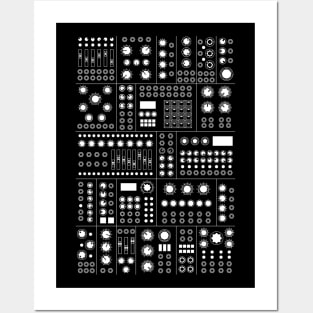 Modular Synthesizer White Posters and Art